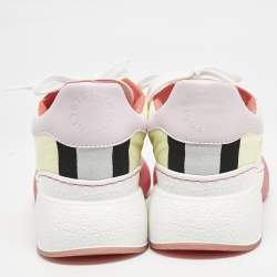 Stella McCartney Multicolor Faux Leather and Faux Suede Lace Up Sneakers Size 40
