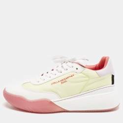 Stella McCartney Multicolor Faux Leather and Faux Suede Lace Up Sneakers Size 40