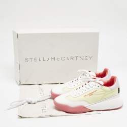 Stella McCartney Multicolor Faux Leather and Faux Suede Lace Up Sneakers Size 40