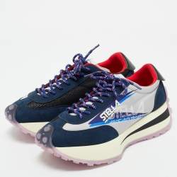 Stella McCartney Navy Blue/Grey Mesh and Fabric Reclypse Sneakers Size 41