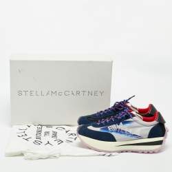 Stella McCartney Navy Blue/Grey Mesh and Fabric Reclypse Sneakers Size 41
