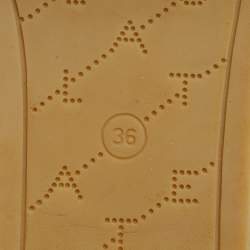 Pre Owned Stella McCartney Gaia Size 36 Blue/Black Denim and Fabric Ankle Tie Espadrille Flats