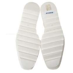 مملوكة مسبقًا Stella McCartney White Lace Elyse Platform Lace Up Sneakers Size 37.5 