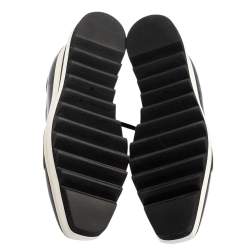 Pre Owned Stella McCartney Black Faux Leather  Elyse Platform Derby Sneakers Size 40