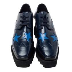 Pre Owned حذاء رياضي ستيلا مكارتني ايلسي جلد صناعي أزرق مقاس 35