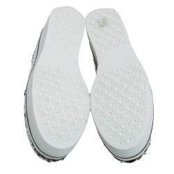 Pre Owned حذاء رياضي ستيلا مكارتني بينكس نعل سميك ترتر ذهبي/ فضي مقاس 40 