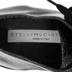 مملوكة مسبقًا حذاء رياضي ديربي ستيلا مكارتني إيلسي غليتر أسود نعل سميك مقاس 38