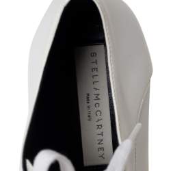 Pre Owned Stella McCartney White Faux Leather Elyse Platform Sneakers Size 36
