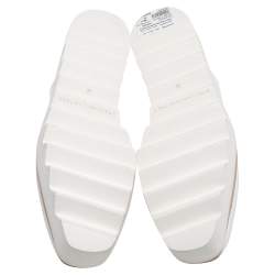 Pre Owned Stella McCartney White Faux Leather Elyse Platform Sneakers Size 36