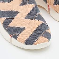 Pre Owned Stella McCartney Beige/Grey Elastic Slip on Sneakers Size 41