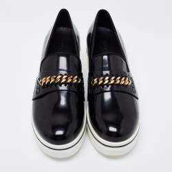 Pre Owned حذاء رياضي ستيلا مكارتني جلد صناعي أسود بسلسلة سليب أون مقاس 40