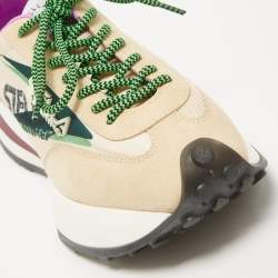 Stella McCartney Beige Suede and Mesh Polyester Reclypse  Low Top Sneakers Size 38