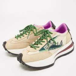 Stella McCartney Beige Suede and Mesh Polyester Reclypse  Low Top Sneakers Size 38
