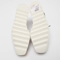 Pre Owned Stella McCartney Black Faux Leather Elyse Derby Platform Sneakers Size 38