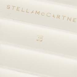 Pre Owned Stella McCartney Black Faux Leather Elyse Derby Platform Sneakers Size 38