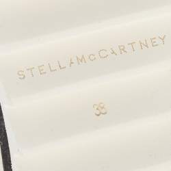 Pre Owned Stella McCartney Black Croc Embossed Leather Elyse Sneakers Size 38