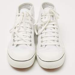 مملوكة مسبقًا Stella McCartney White Canvas High Top Sneakers Size 40
