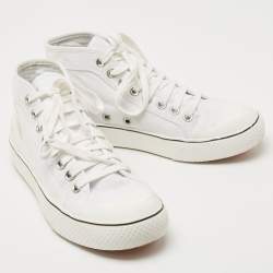 مملوكة مسبقًا Stella McCartney White Canvas High Top Sneakers Size 40