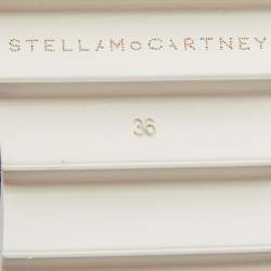 Pre Owned Stella McCartney Black Faux Leather Elyse Platform Derby Sneakers Size 36