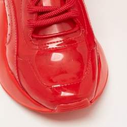 Pre Owned Stella McCartney Red PVC  Eclypse Low Top Sneakers Size 36