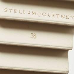 Pre Owned Stella McCartney Brown Faux Cut Out Leather Elyse Platform Derby Sneakers Size 38