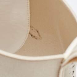 Stella McCartney White Faux Leather and Fabric Chelsea Boots Size 39