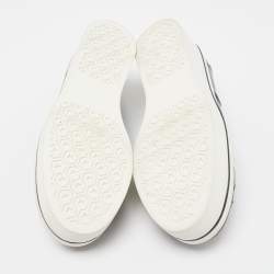 Pre Owned Stella McCartney Metallic Brown/Black Faux Leather Binx Star Platform Slip On Sneakers Size 37