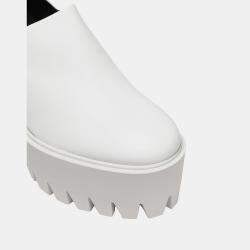 Pre Owned Stella McCartney Faux Leather High Heel Platform Loafers Size 40