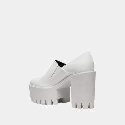 Pre Owned Stella McCartney Faux Leather High Heel Platform Loafers Size 40