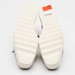 Pre Owned Stella McCartney Black Faux Leather Elyse Star Derby Sneakers Size 40