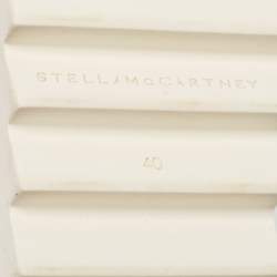 Pre Owned Stella McCartney Black Faux Leather Elyse Star Derby Sneakers Size 40