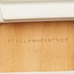 Pre Owned Stella McCartney Black Faux Leather Emilie Platform Ankle Boots Size 37