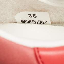 Pre Owned Stella McCartney Tricolor Faux Suede and Fabric Loop Sneakers Size 36