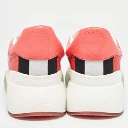 Pre Owned Stella McCartney Tricolor Faux Suede and Fabric Loop Sneakers Size 36