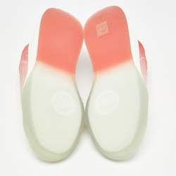 Pre Owned Stella McCartney Tricolor Faux Suede and Fabric Loop Sneakers Size 36