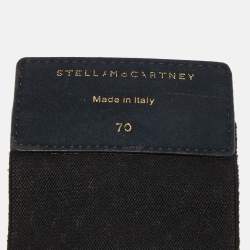 Stella McCartney Black Elastic and Faux Suede Buckle Wide Belt 70CM