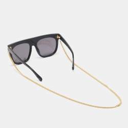 Stella McCartney Black SC0043S Falabella Chain Square Sunglasses