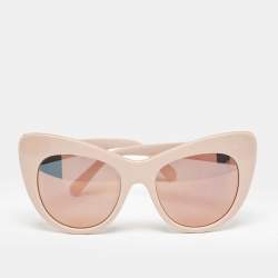Stella McCartney Beige/Black Chain Cate Eye Sunglasses