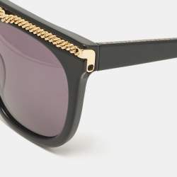 Stella McCartney Black Falabella Chain Square Sunglasses