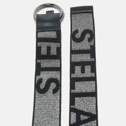 مملوكة مسبقًا Stella McCartney M Buckle Belt Black/Silver Monogram Canvas