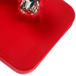 Stella McCartney Red Rubber Crystal Four Finger Ring iPhone 6 Case