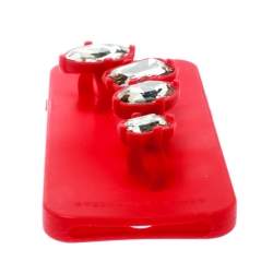 Stella McCartney Red Rubber Crystal Four Finger Ring iPhone 6 Case
