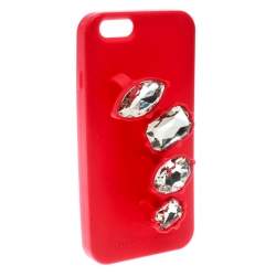 Stella McCartney Red Rubber Crystal Four Finger Ring iPhone 6 Case