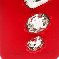Stella McCartney Red Rubber Crystal Four Finger Ring iPhone 6 Case