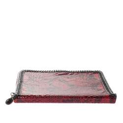 Stella McCartney Red Python Print Faux Leather Falabella iPad Holder