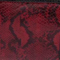 Stella McCartney Red Python Print Faux Leather Falabella iPad Holder