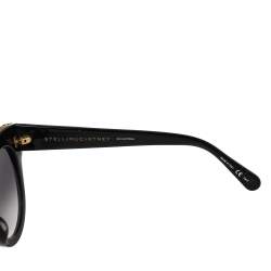 Pre Owned Stella McCartney Black & Gold / Grey Gradient SC0018S Cat Eye Sunglasses