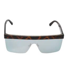 Stella McCartney Brown Tortoise/Blue SC0148S Shield Sunglasses
