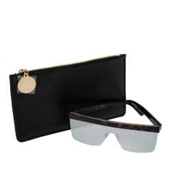 Stella McCartney Brown Tortoise/Blue SC0148S Shield Sunglasses
