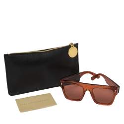 مملوكة مسبقًا Stella McCartney Orange SC0119SI Square Sunglasses